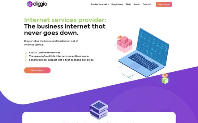 Screenshot of the Diggio website
