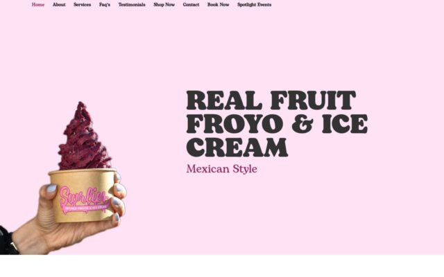 Screenshot of the Swrlies website